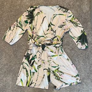 New York & Company light pink and floral romper